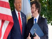 Washington. Un gatito mimoso: Milei se arrastra ante Trump que le dará apoyo solo si gana las elecciones