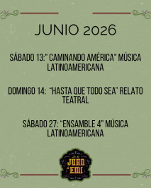 Junio llega con nuevas historias, canciones, encuentros y propuestas para compartir en nuestra casa de artistas.