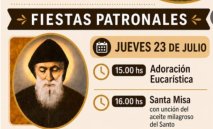 San Clemente - FIESTAS PATRONALES El obispo celebrará la misa en honor a San Charbel