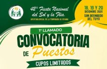 La 42° Fiesta Nacional del Sol y la Familia abre la convocatoria para puestos gastronómicos, artesanos y emprendedores